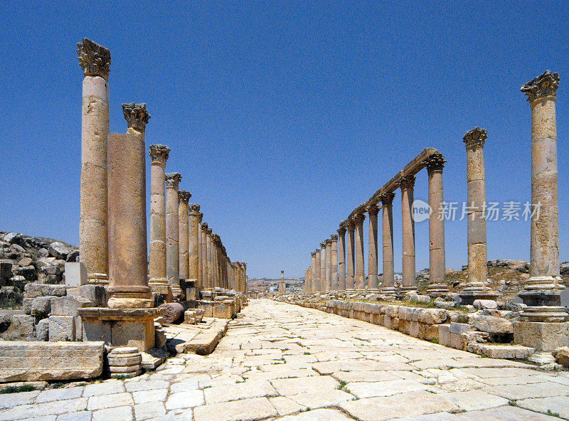 约旦Jerash: Cardo Maximus